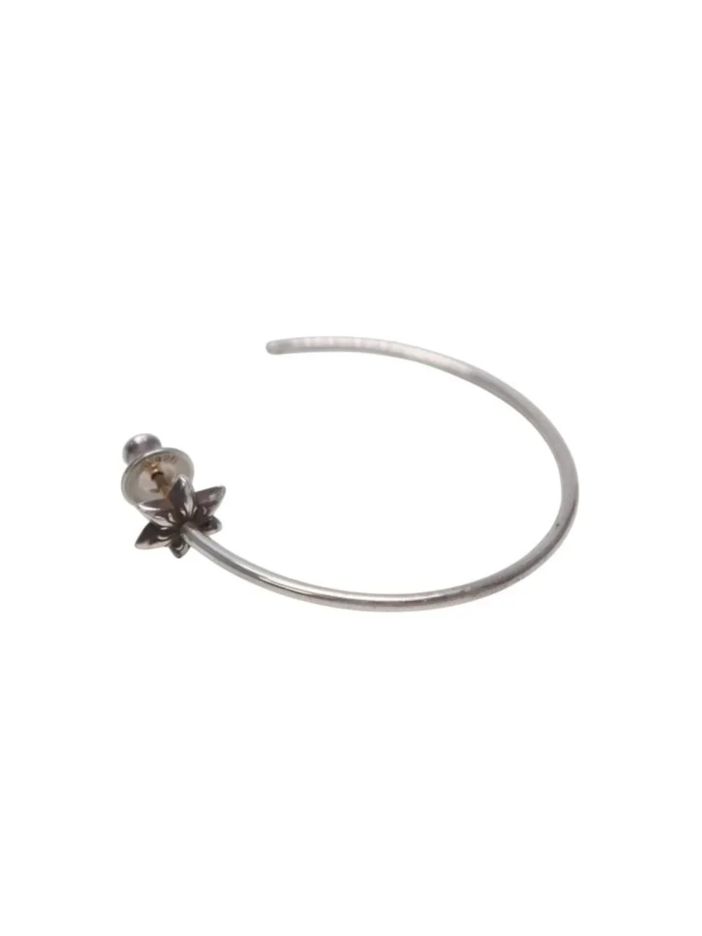 Chrome Hearts Hoop Cut Star Single Earrings 925 Sterling Silver
